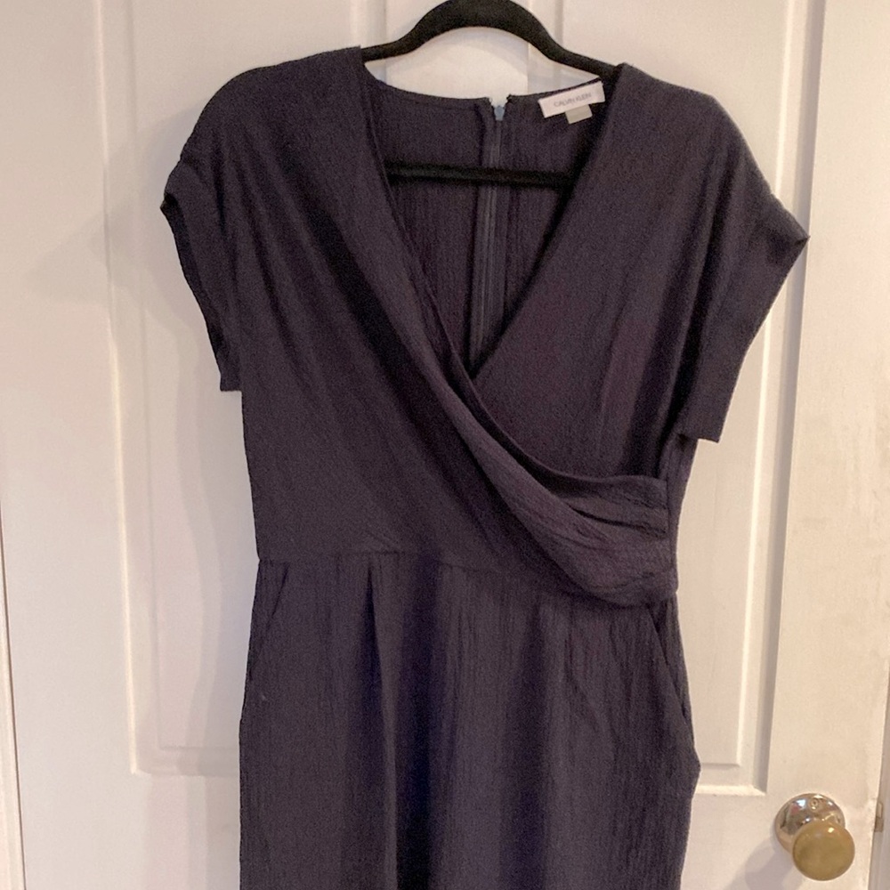 NWT Calvin Klein faux wrap wide leg jumpsuit